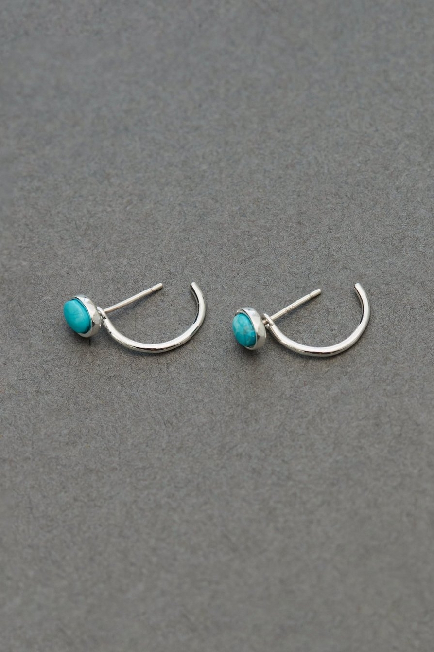 semi stone earring